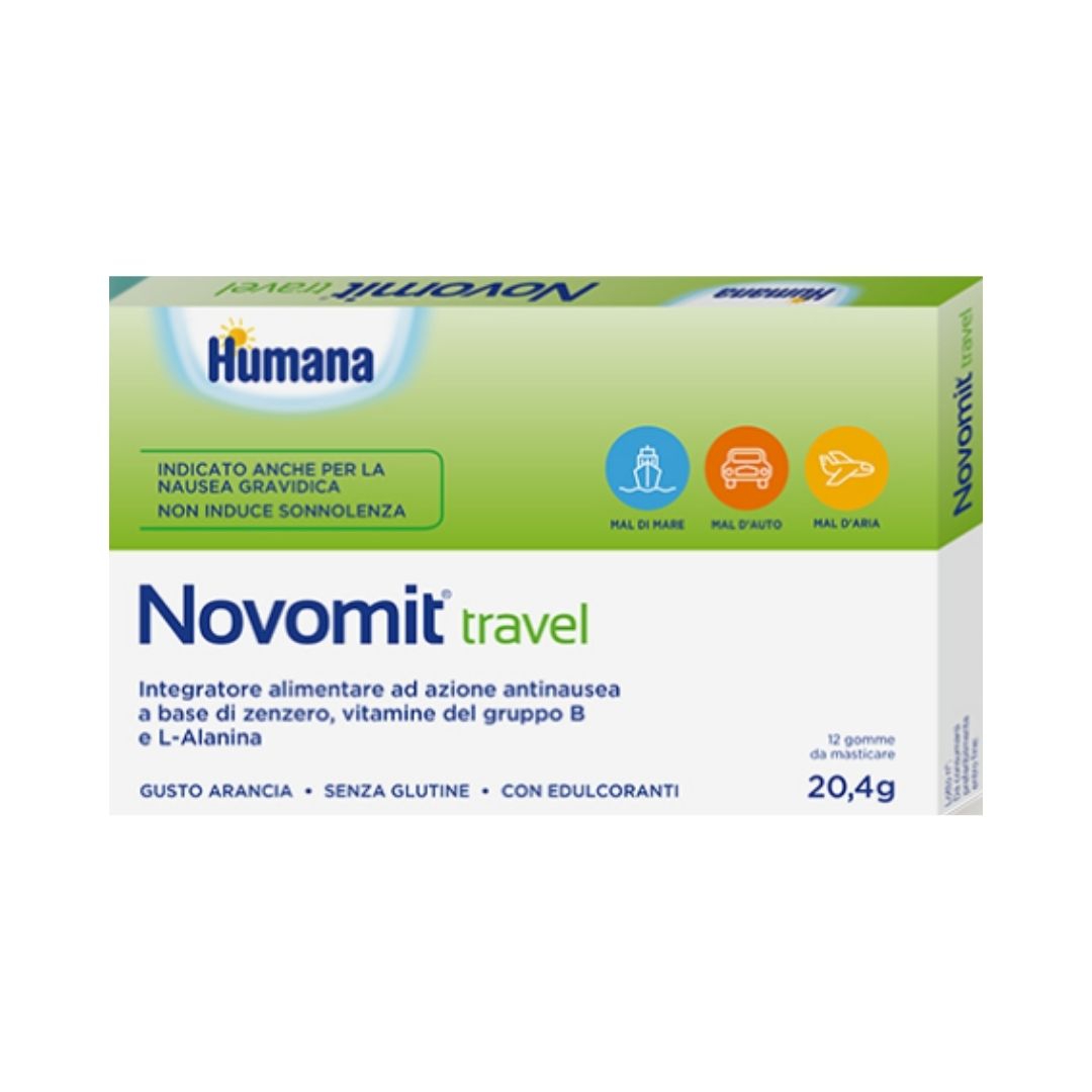 Humana Novomit Travel Integratore Alimentare Antinausea 12 Gomme