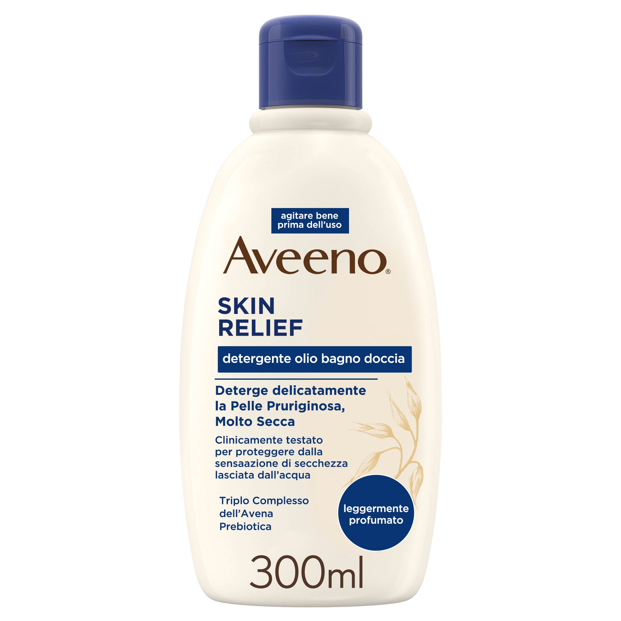 Aveeno Detergente Olio Bagno Doccia Lenitivo Skin Relief per Pelli Secche 300 ml