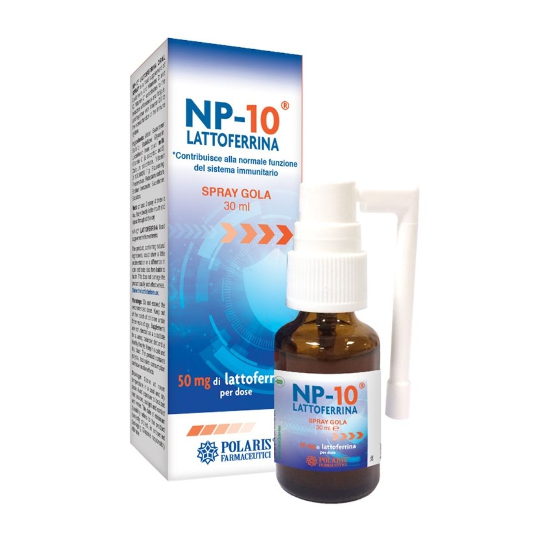 Polaris Np 10 Lattoferrina Spray Gola per il Sistema Immunitario 30 ml