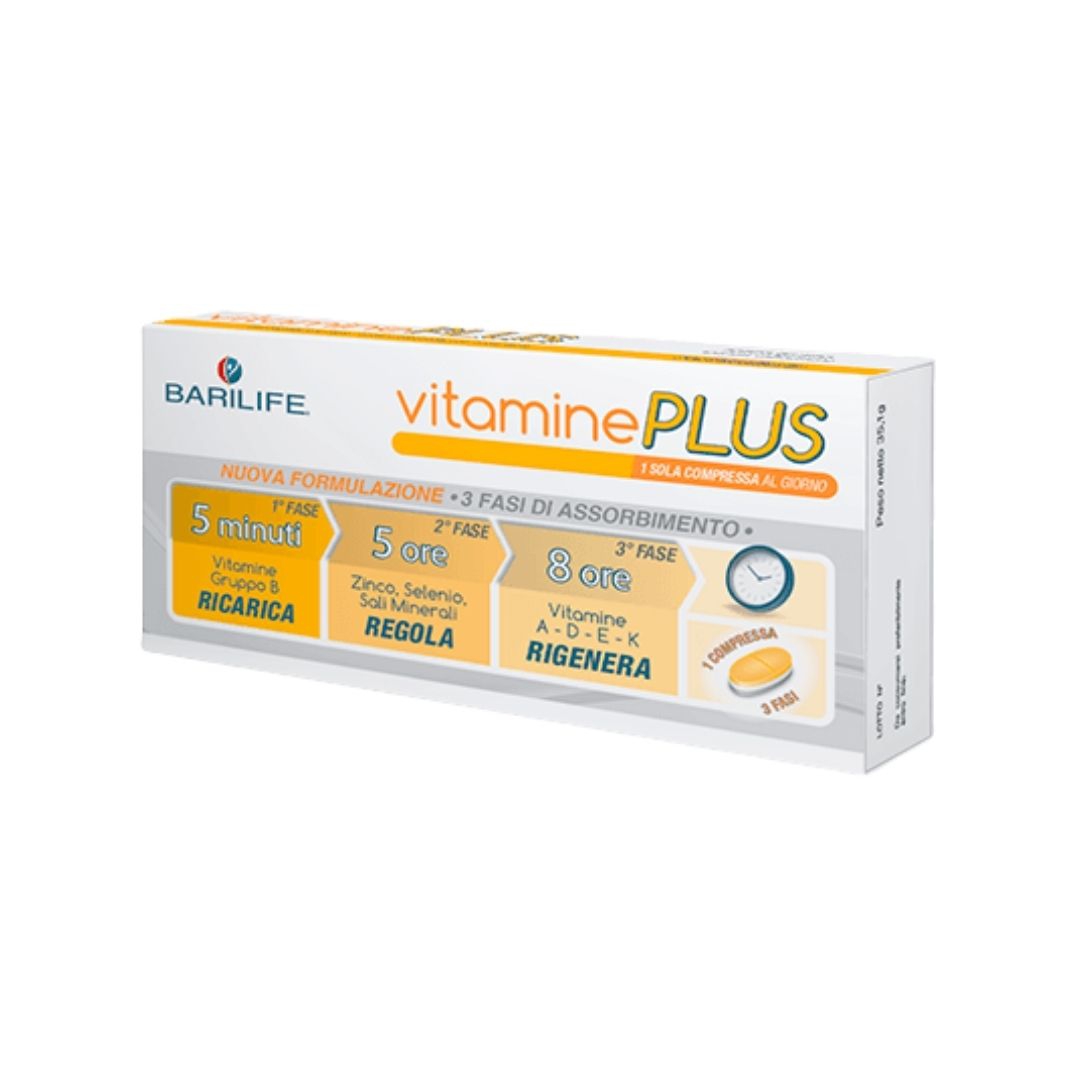 Barilife Vitamine Plus Integratore Alimentare 30 Compresse Trifase