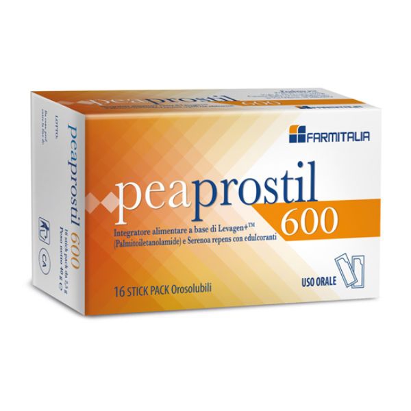 Peaprostil 600 Integratore Prostata e Vie Urinarie 16 Stick Pack Orosolubili