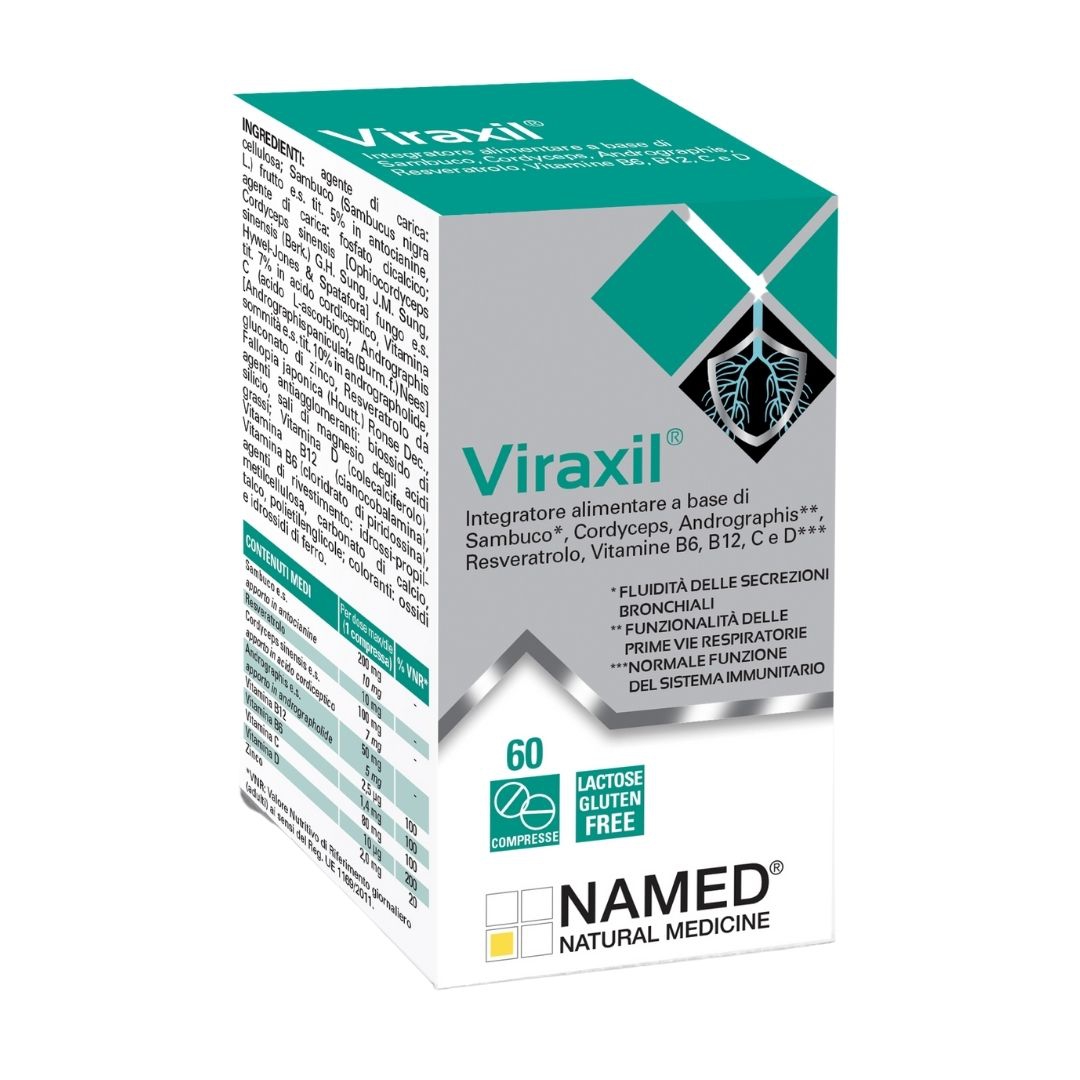Named Viraxil Integratore per le Funzionalit delle Vie Respiratorie 60Compresse