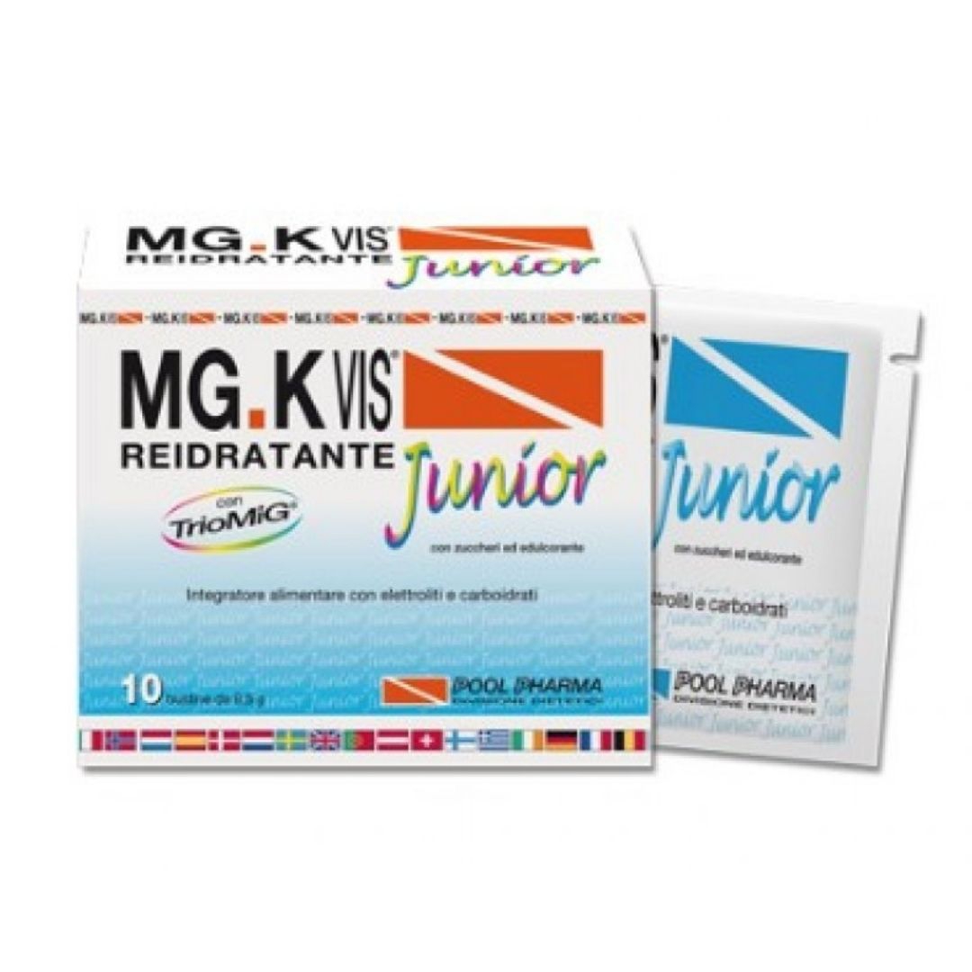 Mgk Vis Junior Integratore di Vitamine e Minerali Gusto Arancia 10 Bustine