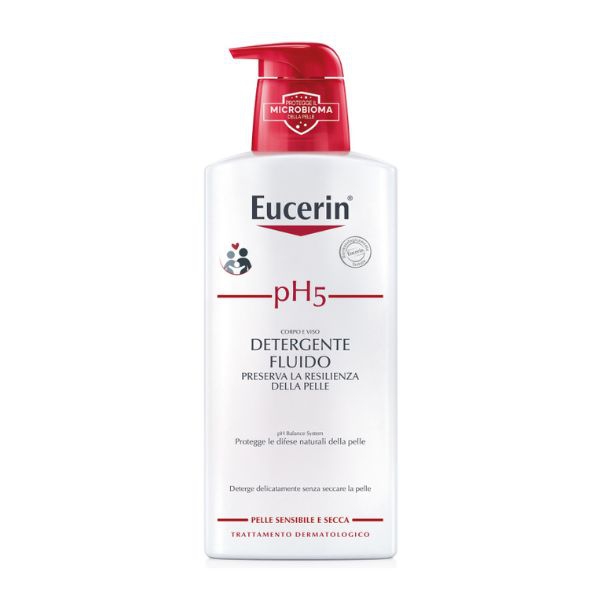 Eucerin Ph5 Detergente Fluido Viso e Corpo Pelle Sensibile e Secca 400 ml