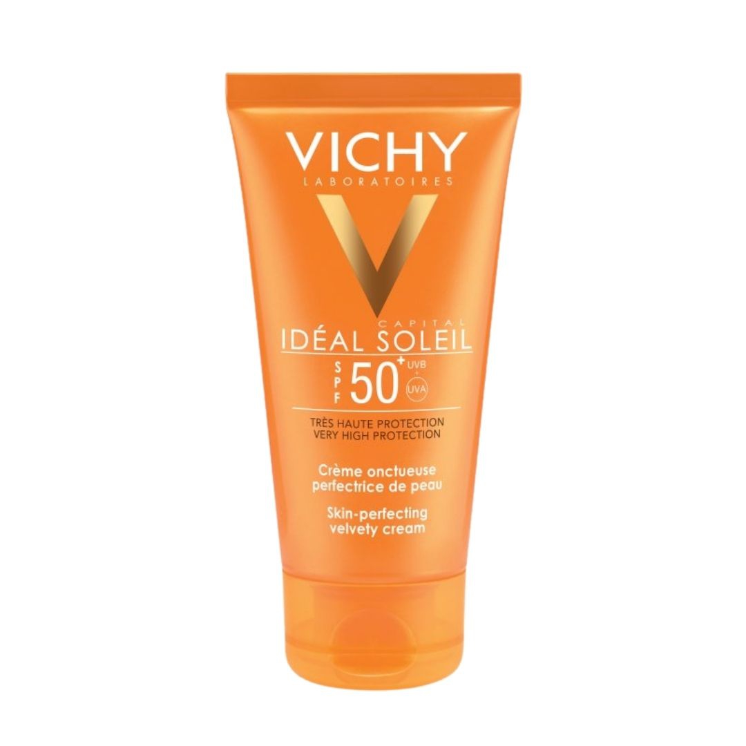 Vichy Ideal Soleil Crema Viso Vellutata Perfezionatrice Spf50+ Pelle Secca 50 ml
