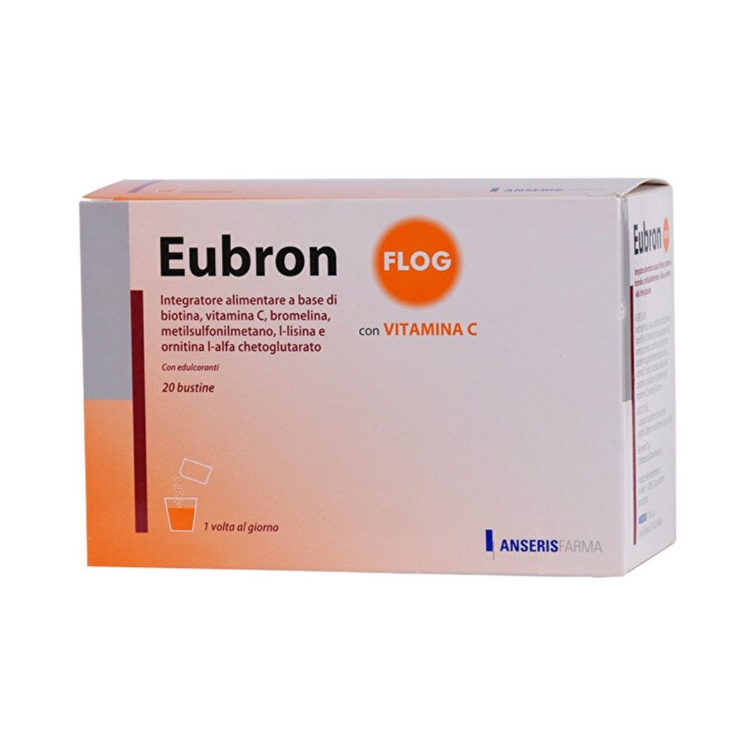 Eubron Flog con Vitamina C Integratore Alimentare 20 Bustine 3,5 G