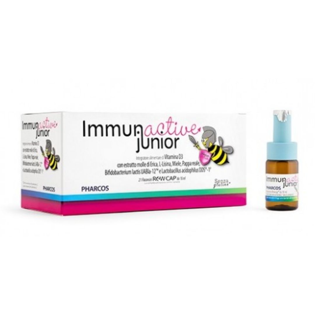 Immunactive Junior Pharcos Integratore per Bambini 21 Fiale 10 ml