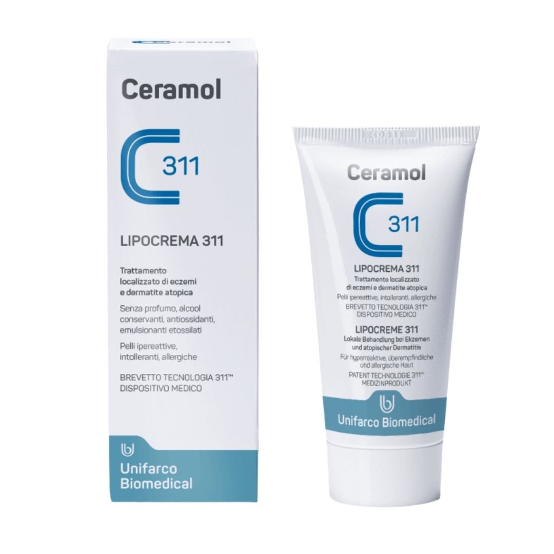 Ceramol Lipocrema 311 per il Trattamento di Eczemi e Dermatiti  50 ml