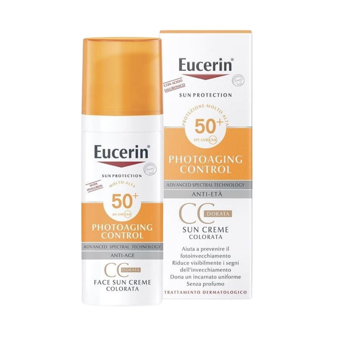 Eucerin Sun Cc Creme Dorata Crema Solare Colorata Protezione Alta Spf50+ 50 ml