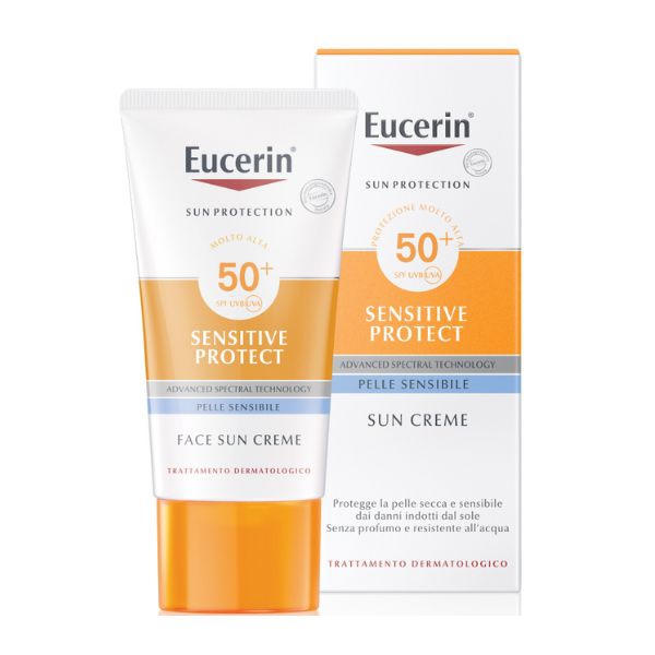 Eucerin Sun Sensitive Protect Crema Solare Viso Pelle Sensibile SPF50+ 50 ml