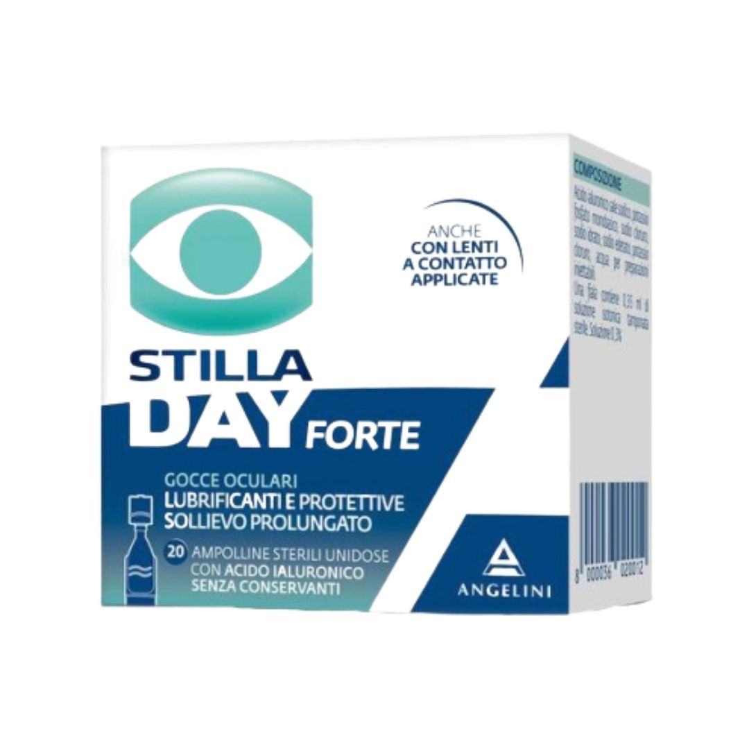 Angelini Stilladay Forte Gocce Oculari Lubrificanti 0,3% 20 Ampolle 0,35 Ml