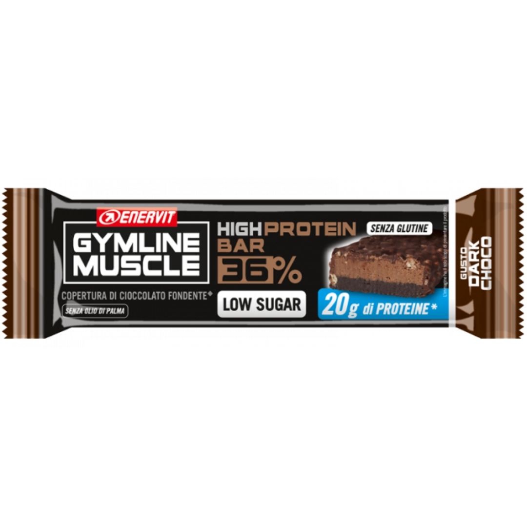 Enervit Gymline Protein Bar 36% Barretta Cioccolato Fondente 1 Pezzo 55 g