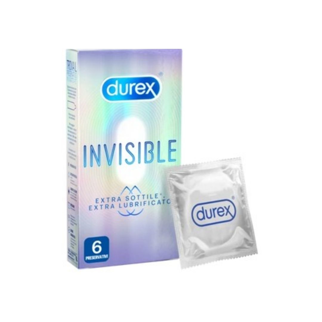 Durex Invisible Extra Lubrificato Preservativo Extra Sottile 6 Pezzi