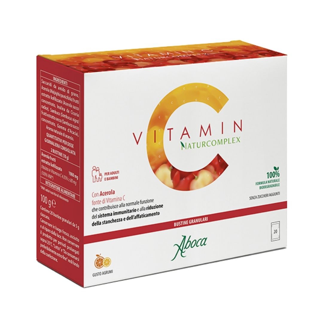 Aboca Vitamin C Naturcomplex Integratore per il Sistema Immunitario 20 Bustine