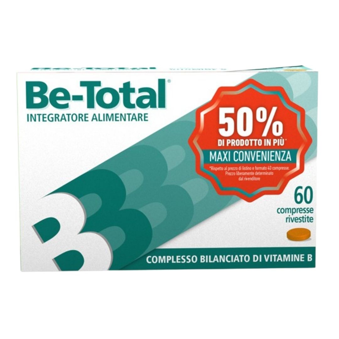 Be-Total Complesso Bilanciato di Vitamine B Integratore Alimentare 60 compresse