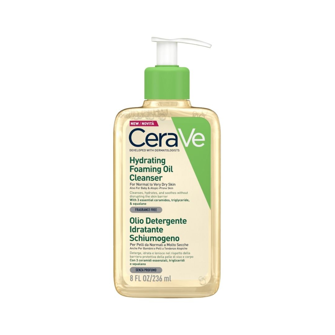 CeraVe Hydrating Oil Cleanser Olio Detergente Pelle da Normale a Secca 236 ml