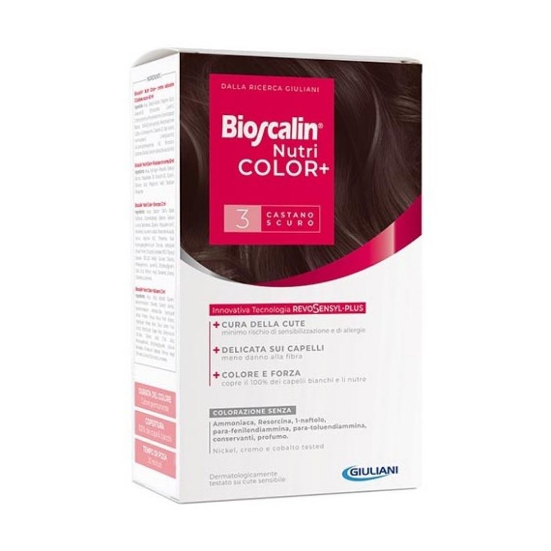 Bioscalin Nutricolor Plus Colorazione Permanente Tintura n. 3 Castano Scuro