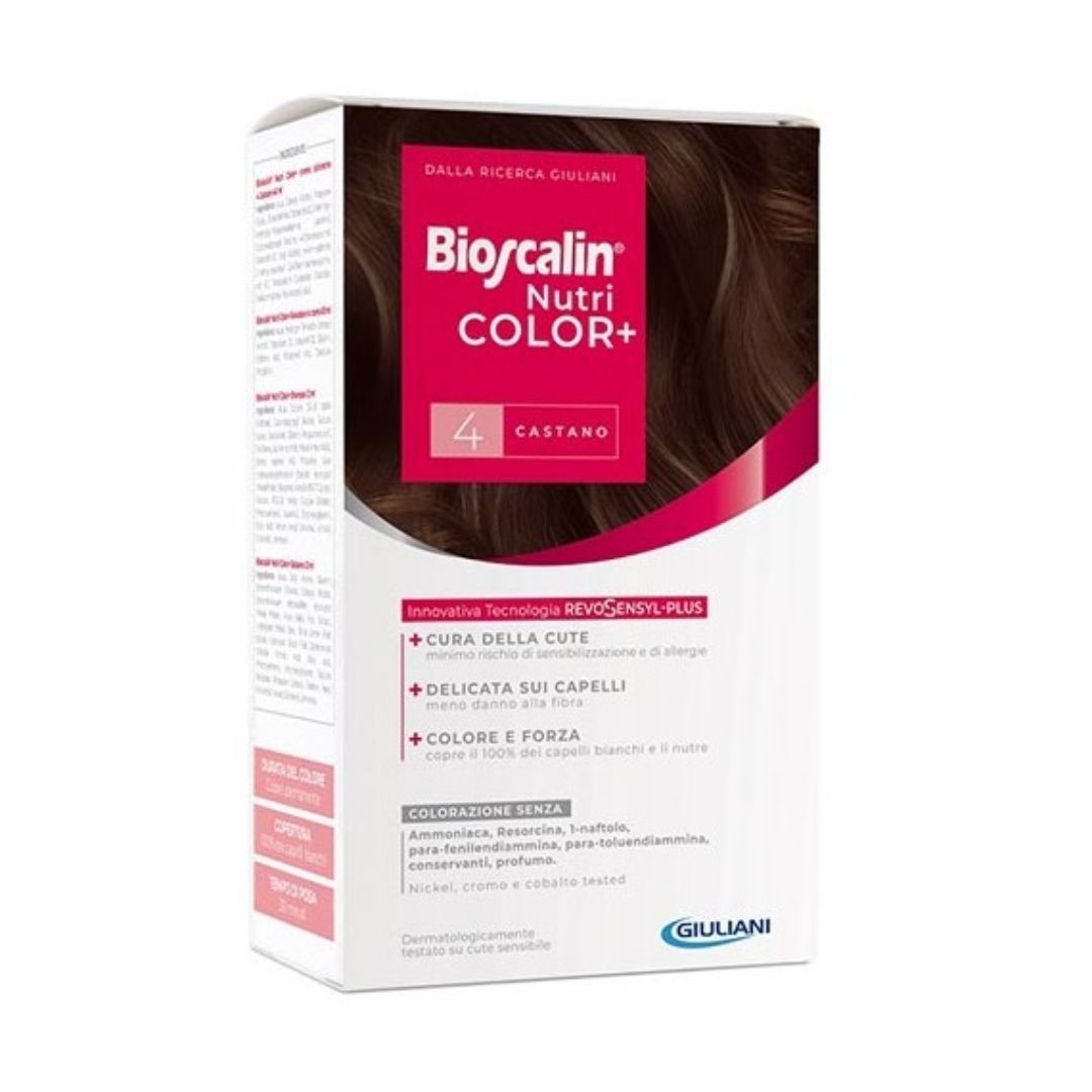 Bioscalin Nutricolor Plus Colorazione Permanente Tintura n. 4 Castano