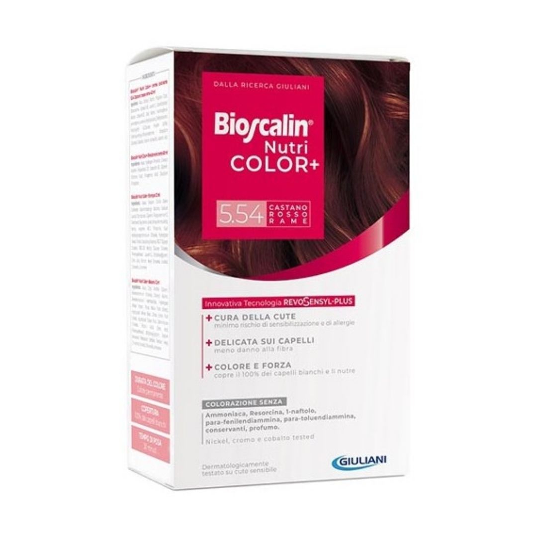 Bioscalin Nutricolor Plus Colorazione Permanente Tintura 5,54 Castano Rosso Rame