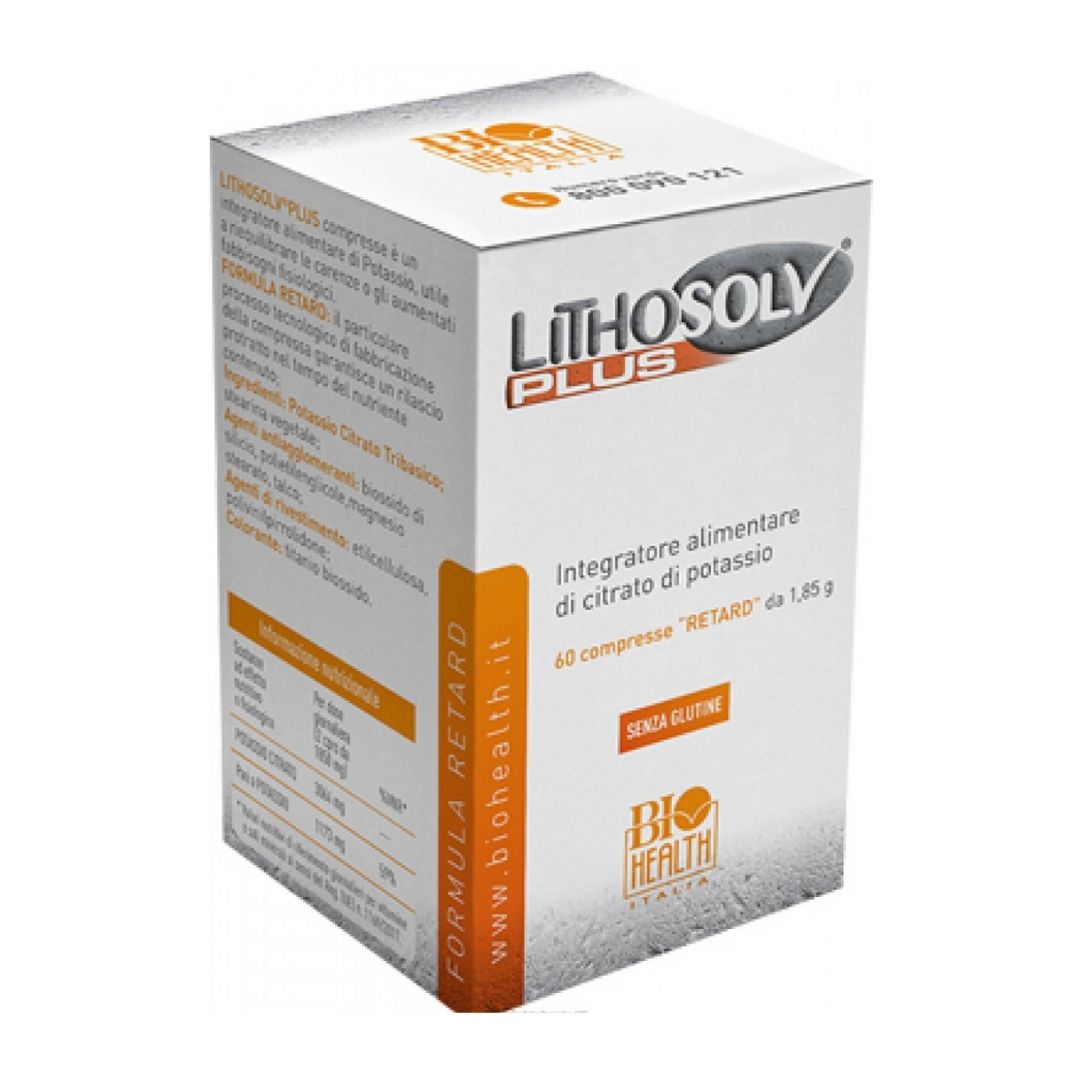 Biohealth Lithosolv Plus Integratore di Citrato di Potassio 60 Compresse