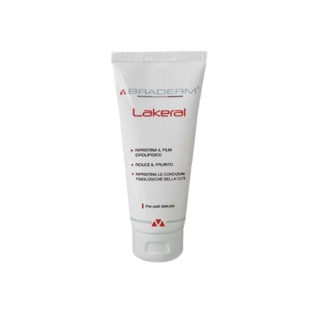 Braderm Lakeral Crema Emulsione Lenitiva per Pelli Sensibili e Atopiche 100 ml