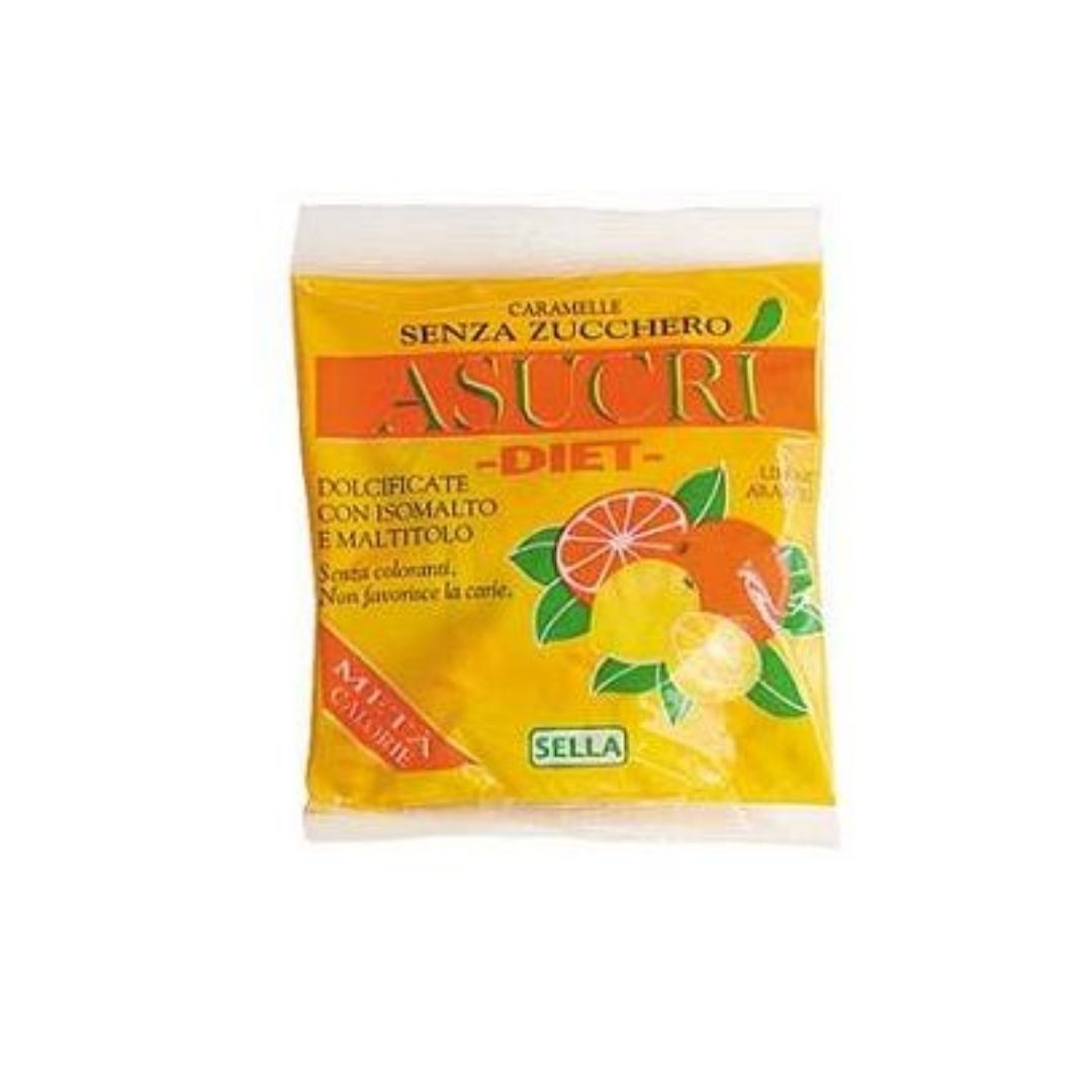 Sella Asucri Caramelle Senza Zucchero Gusto Arancia e Limone 40 g