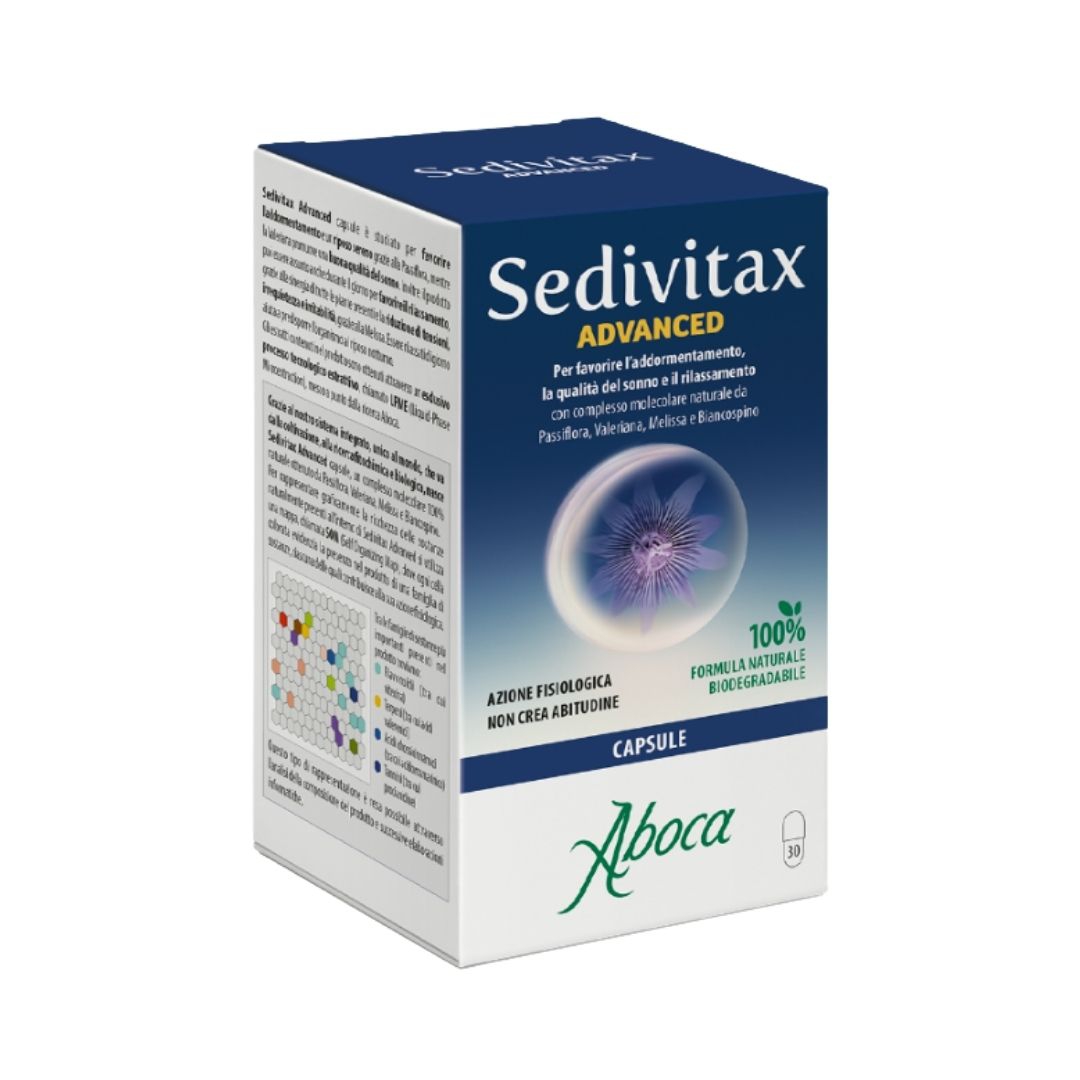 Aboca Sedivitax Advanced Integratore Alimentare per Sonno e Relax 30 Capsule