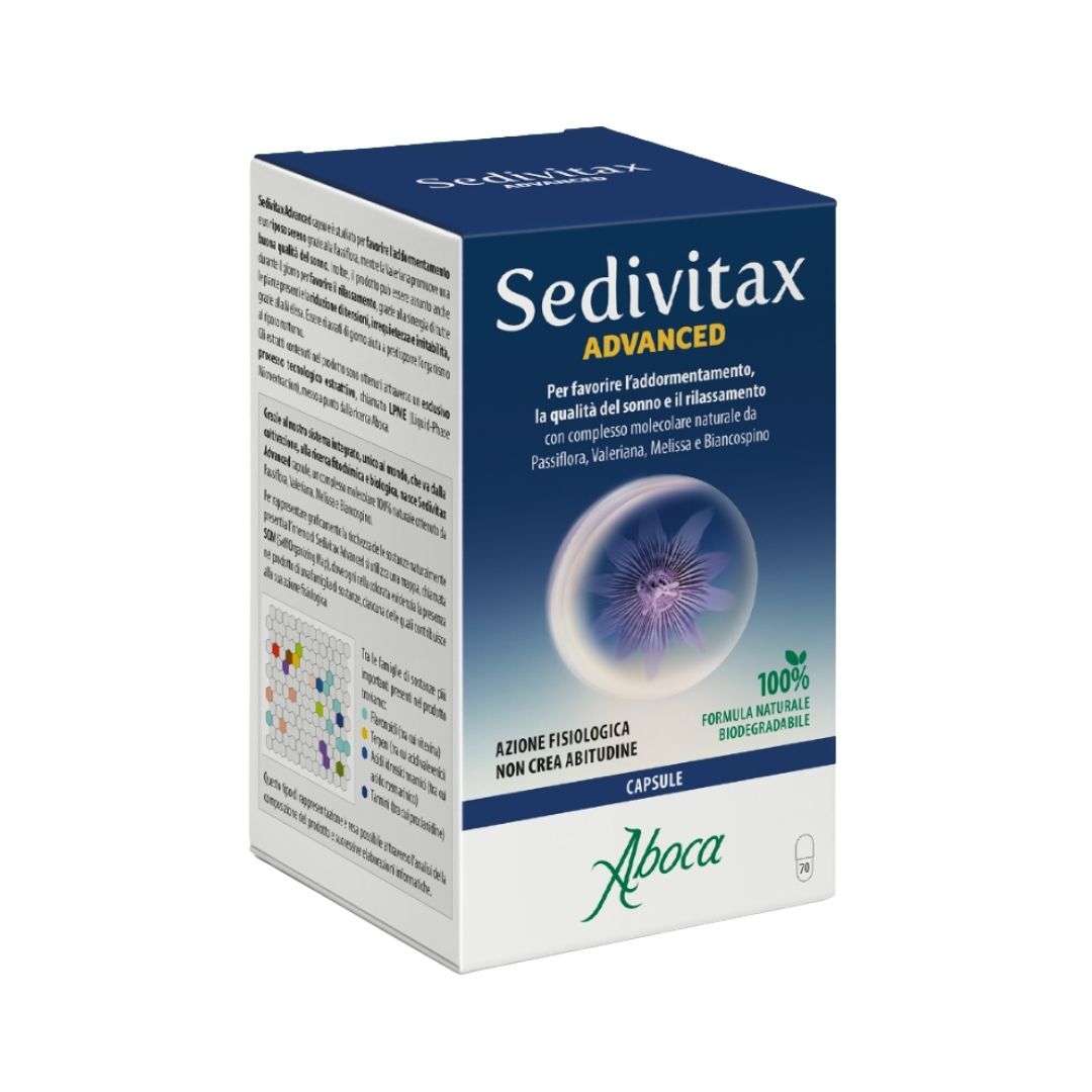 Aboca Sedivitax Advanced Integratore Alimentare per Sonno e Relax 70 Capsule