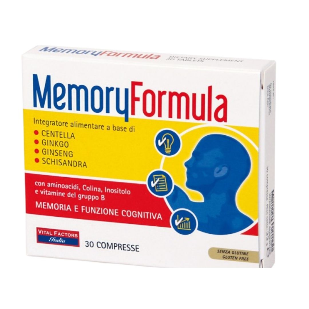 Memory Formula Integratore per la Concentrazione e la Memoria 30 compresse