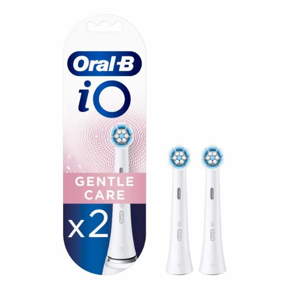 Oral-B iO Gentle Clean Testine di Ricambio Bianco 2 Pezzi