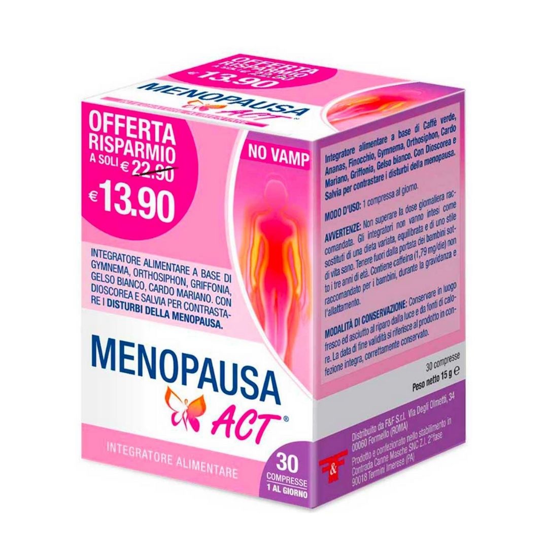 Menopausa Act Integratore per i Disturbi della Menopausa 30 Compresse
