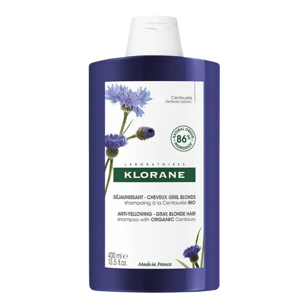 Klorane Shampoo alla Centaurea Riflessi Argentati Anti-Ingiallimento 400 ml