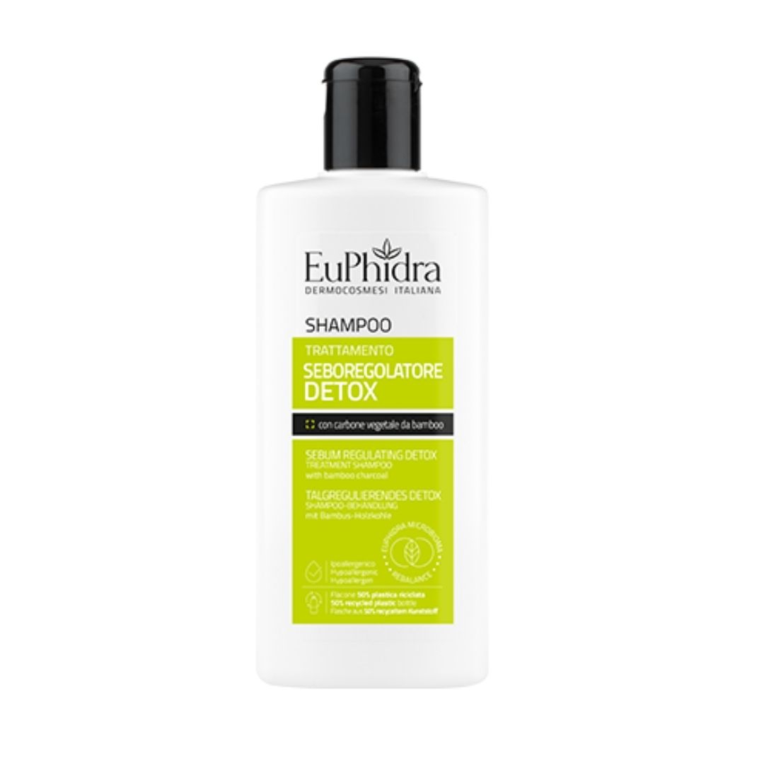 Euphidra Shampoo Seboregolatore Detox per Capelli Grassi 200 ml