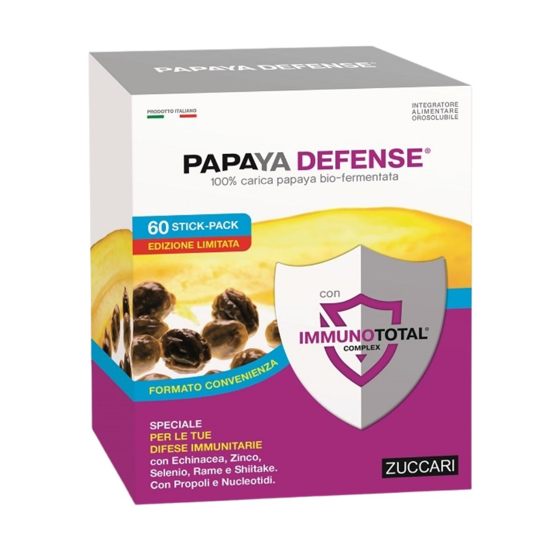 Zuccari Papaya Defense Integratore per le Difese Immunitarie 60 Stick Pack
