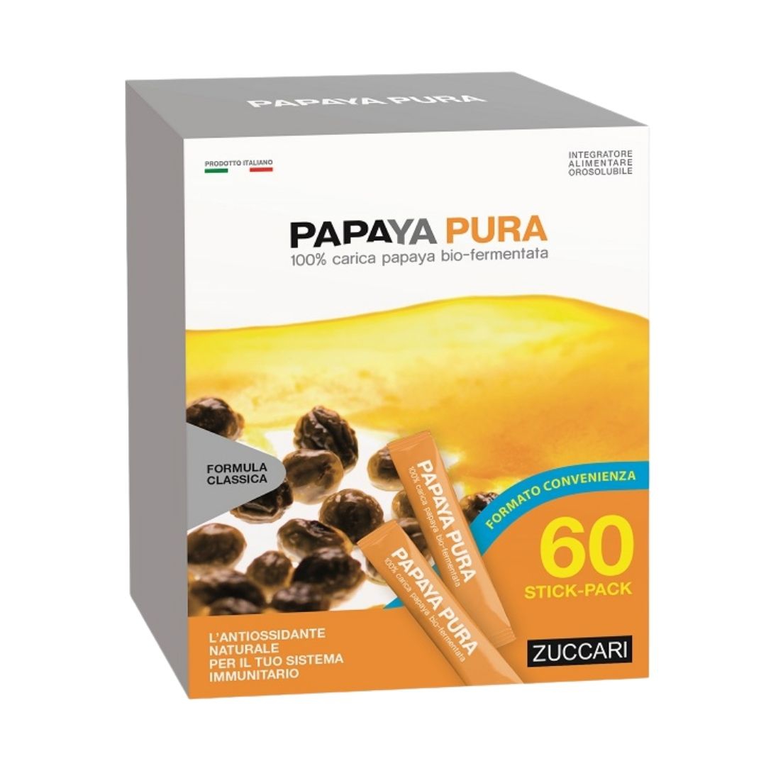 Zuccari Papaya Pura Bio-Fermentata Integratore Immunostimolante 60 Stick Pack