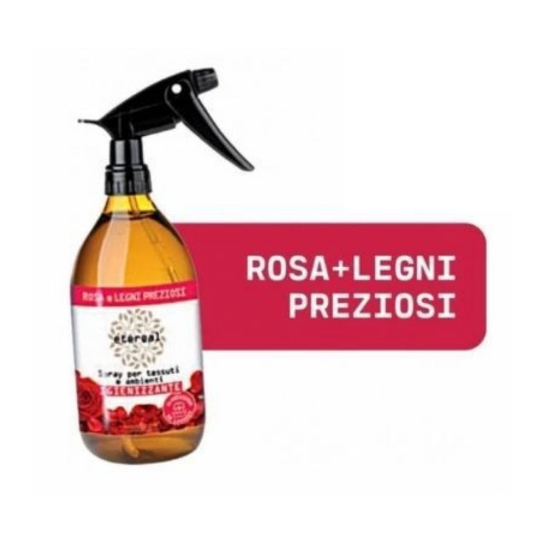 Etereal Spray Per Tessuti E Ambienti Igienizzante Rosa E Legni Preziosi 250 ml