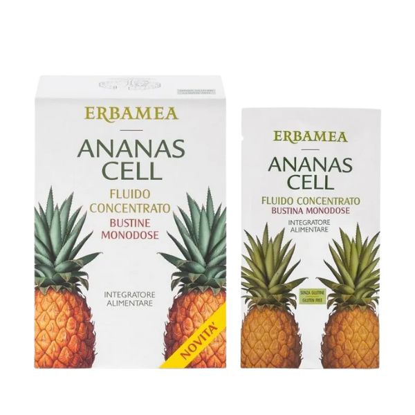 Erbamea Ananas Cell Fluido Concentrato Anti Cellulite 15 Bustine 20 ml