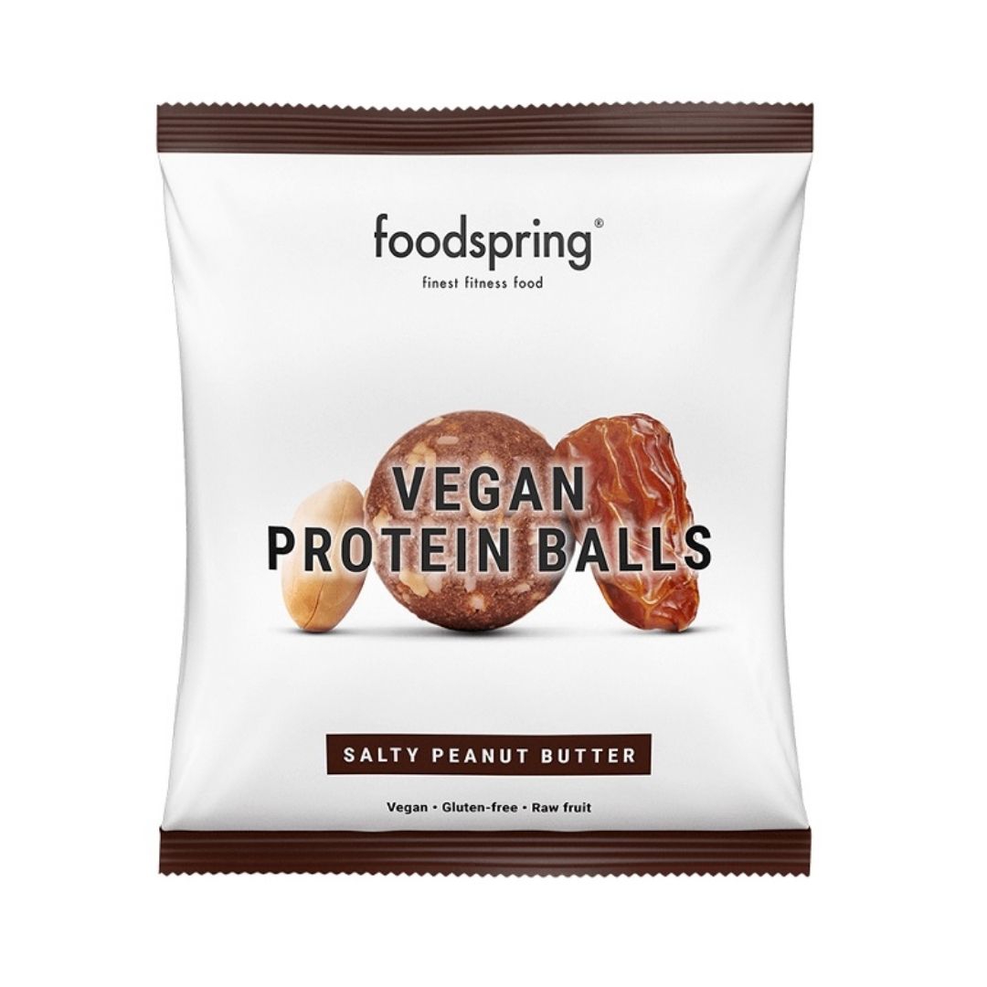 Foodspring Protein Balls Vegane Burro Arachidi Snack Dolce Vegano 40 g