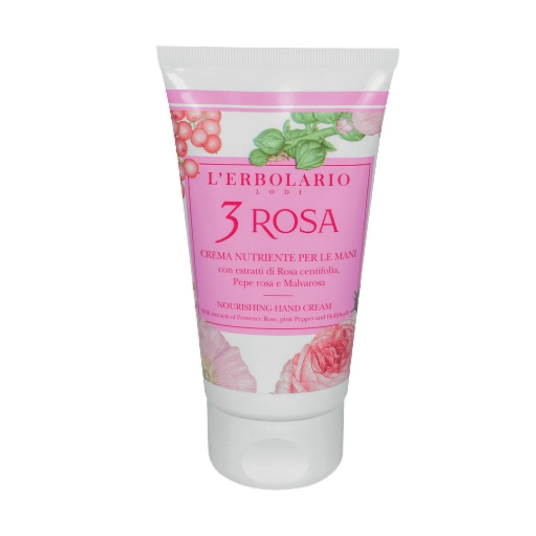 L'Erbolario 3 Rosa Crema Nutriente per le Mani Edizione Limitata 75 ml