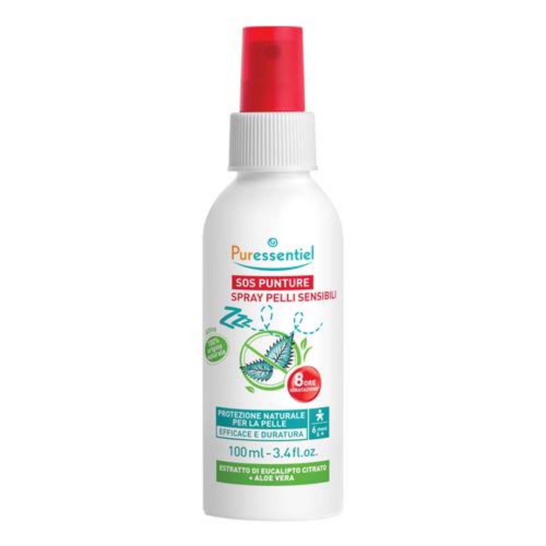 Puressentiel Sos Punture Spray Antipuntura Naturale per Pelli Sensibili 100 ml