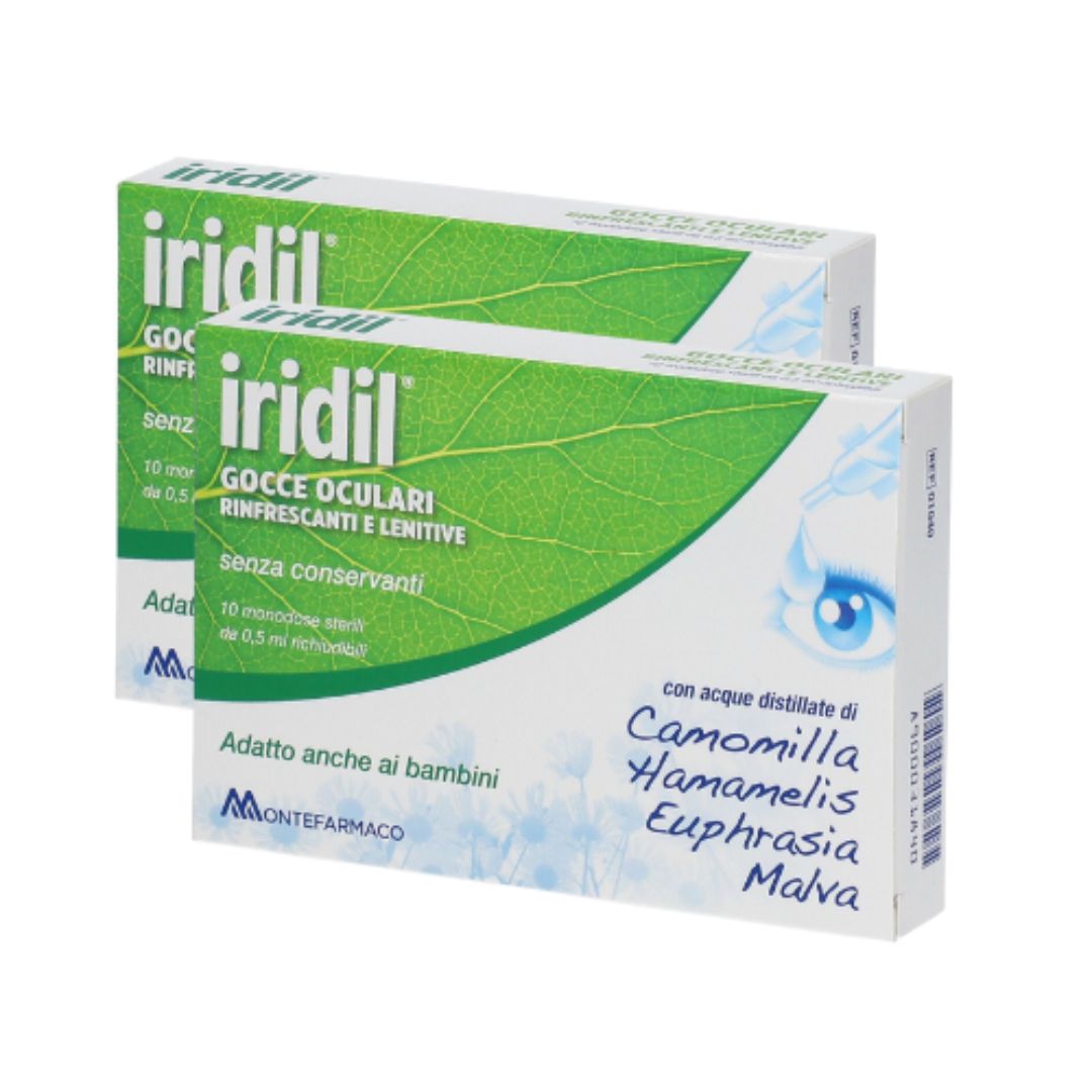 Iridil Gocce Oculari Rinfrescanti Lenitive 10 + 10 Ampolle