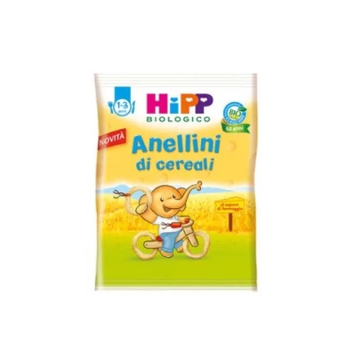 Hipp Biologico Anellini Di Cereali Al Sapore Di Formaggio 1-3 Anni 25 g