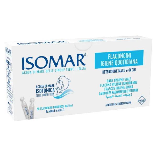 Isomar Soluzione Isotonica Acqua Mare Igiene Quotidiana 20 Flaconcini da 5 ml