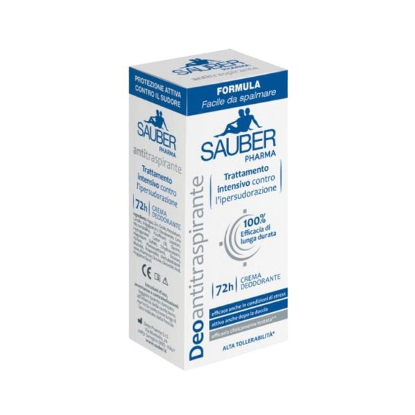 Sauber Crema Deodorante Antitraspirante Per L Ipersudorazione 72h 30 ml