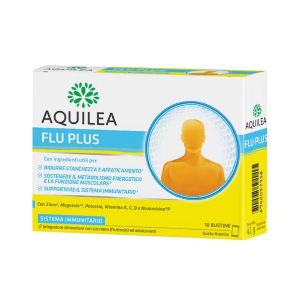 Aquilea Flu Plus Integratore Energizzante Per Il Sistema Immunitario 10 Bustine