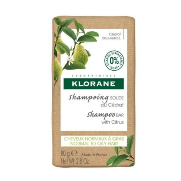 Klorane Shampoo Solido al Cedro per Capelli Normali  80 gr