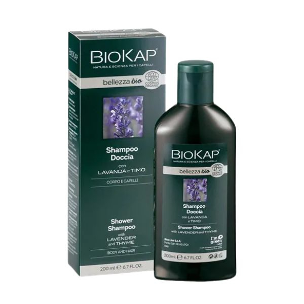 Biokap Bellezza Bio Shampoo Doccia Per Corpo E Capelli Con Lavanda E Timo 200 ml