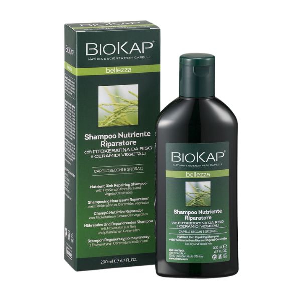 Biokap Bellezza Shampoo Nutriente Riparatore Per Capelli Secchi E Sfibrati 200ml
