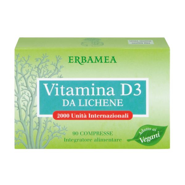 Erbamea Vitamina D3 Da Lichene Integratore Alimentare 90 Compresse