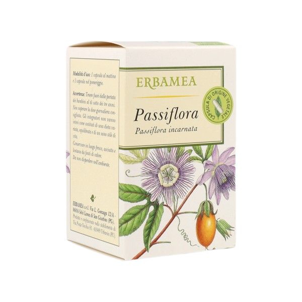 Erbamea Passiflora Integratore per il Rilassamento 50 Capsule Vegetali
